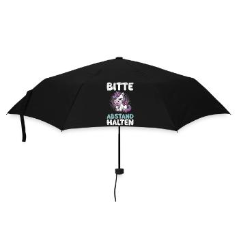Mallorca BITTE ABSTAND HALTEN Anti Flirt Lustig - Regenschirm (klein) - Schwarz - Vorne