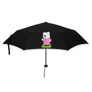 polar bear groom wedding ring wedding - Umbrella (small) - black - Front