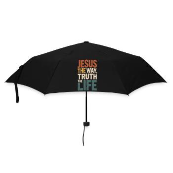 Jesus The Way The Truth The Life - Umbrella (small) - black - Front