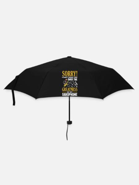 Saxofon - Regenschirm (klein) - Schwarz