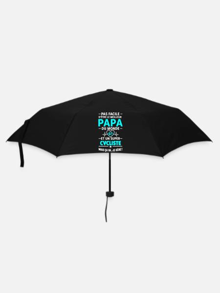 Cœur + Cyclisme – Super Papa Cycliste - Parapluie standard - noir