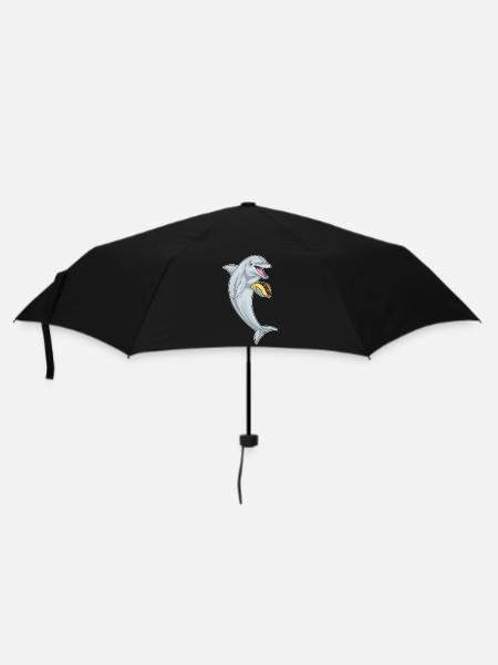 Delfin Taco - Regenschirm (klein) - Schwarz