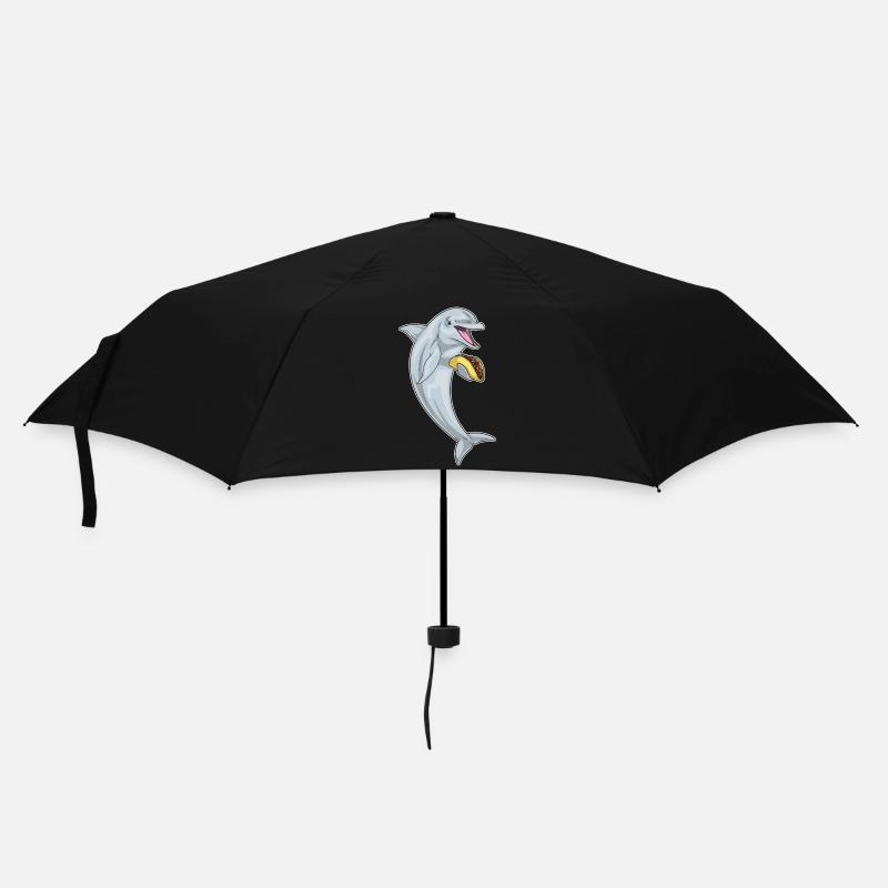Delfin Taco - Regenschirm (klein) - Schwarz