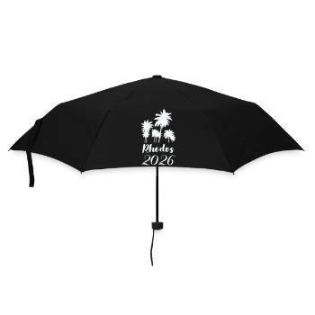 Rhodos Palmen 2026 - Regenschirm (klein) - Schwarz - Vorne