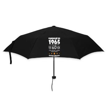 Hergestellt 1965 Geboren 1965 60-jähriges Jubiläum - Regenschirm (klein) - Schwarz - Vorne