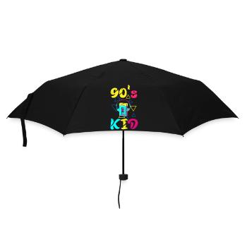 90s Kid Forever – Retro-T-Shirt für Fans der 90er - Regenschirm (klein) - Schwarz - Vorne
