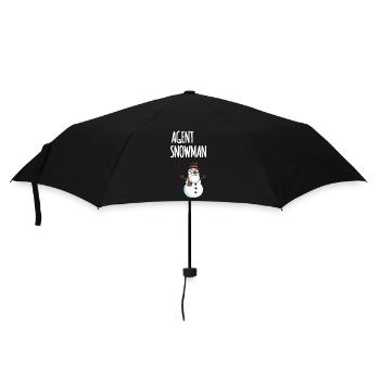 Agent Snowman - Regenschirm (klein) - Schwarz - Vorne