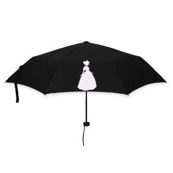 Princess silhouette in ball gown - Umbrella (small) - black - Front