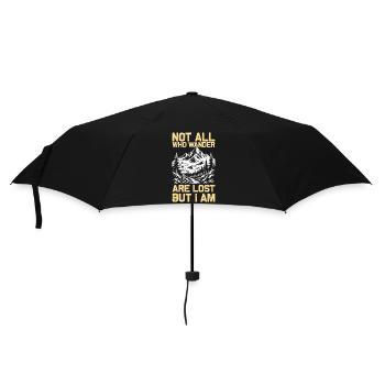 Not all who wander Hiking Mountains Mountaineering - Umbrella (small) - black - Front