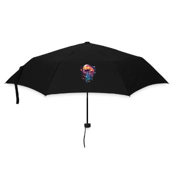 Montgolfière méduse couleurs vives - Parapluie standard - noir - Devant