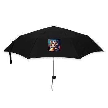 Catmovie - Regenschirm (klein) - Schwarz - Vorne
