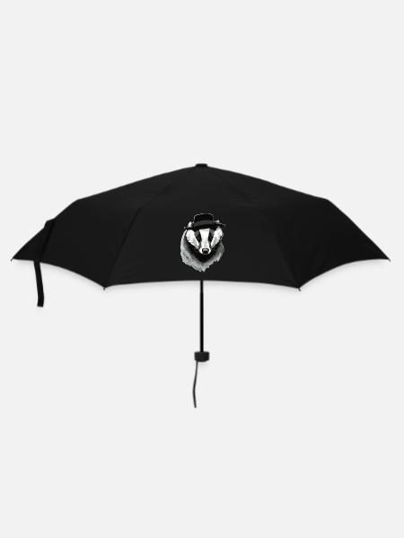 Dachs - Regenschirm (klein) - Schwarz