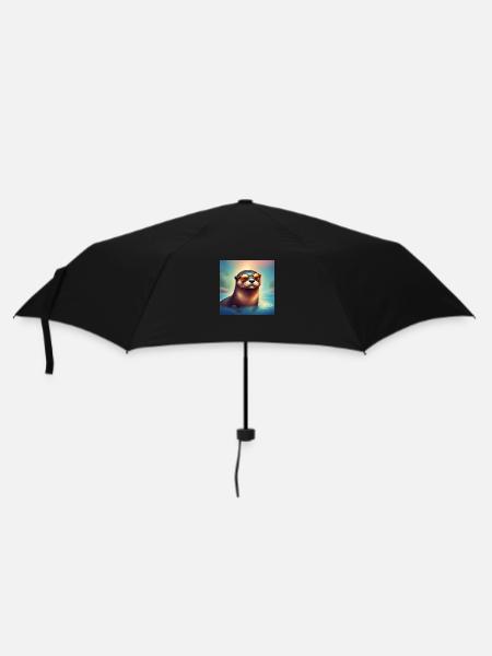 Loutre ensoleillée - Parapluie standard - noir