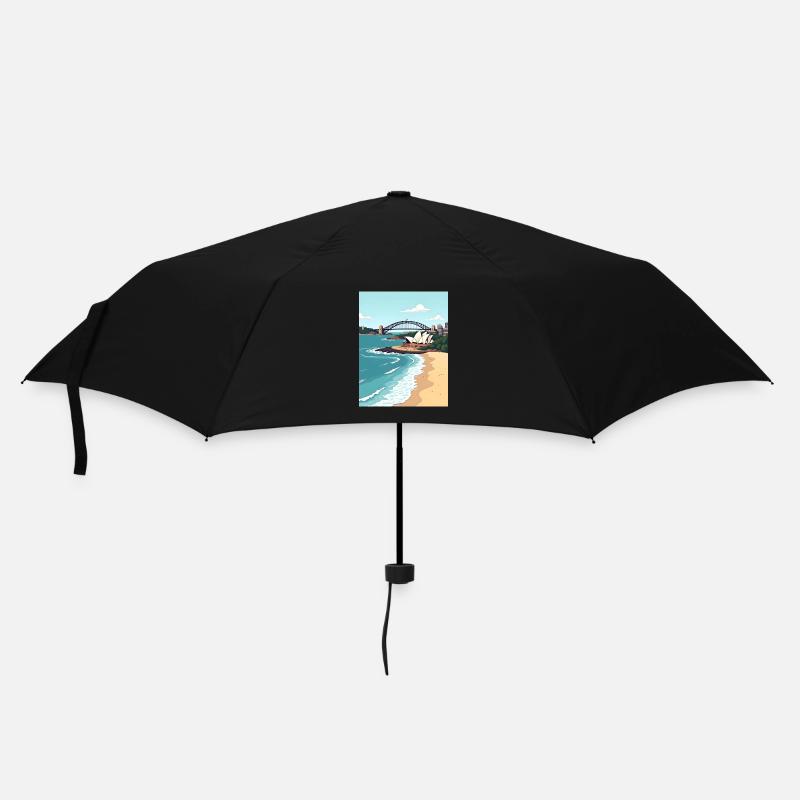 Sydney Highlights: Opera House, Harbour Bridge - Regenschirm (klein) - Schwarz