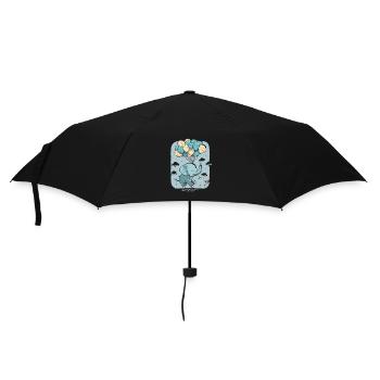 Les rêves prennent leur envol : un éléphant s’envole avec Ballo - Parapluie standard - noir - Devant