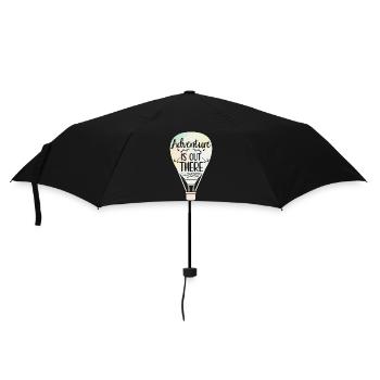 Heißluftballons | Ballonfahrten Sprüche Geschenke - Regenschirm (klein) - Schwarz - Vorne