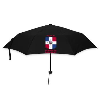 Dominikanische Republik | Dominikaner Geschenkidee - Regenschirm (klein) - Schwarz - Vorne