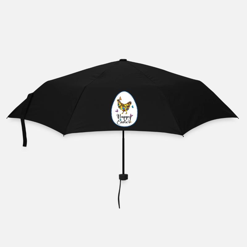 Poule colorée - Parapluie standard - noir