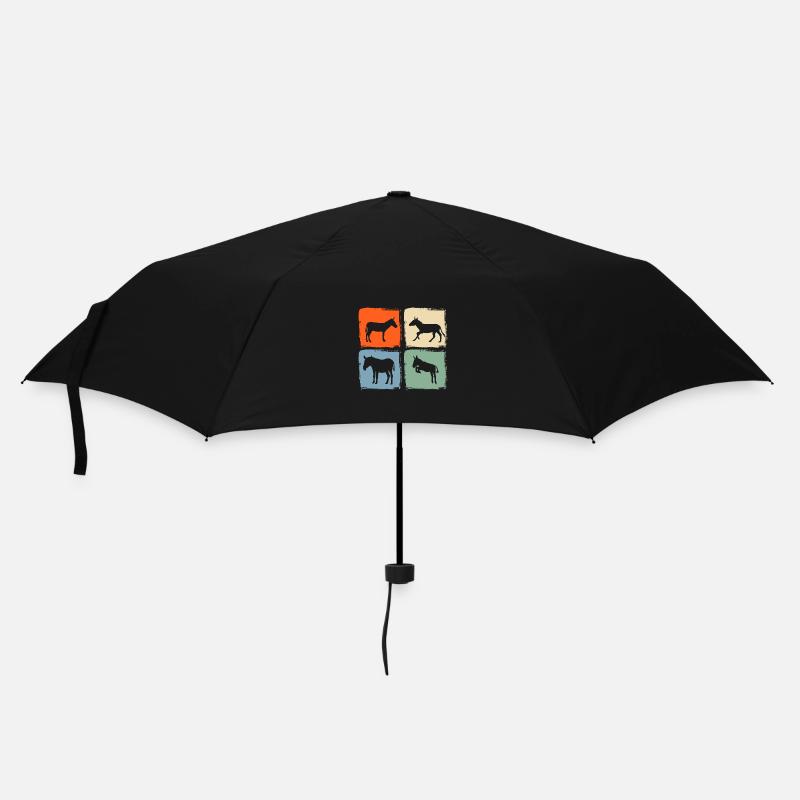 Esel - Regenschirm (klein) - Schwarz