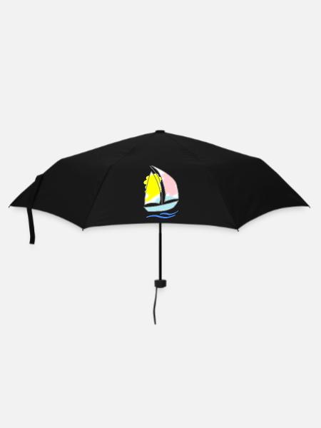 Segelboot 1 - Regenschirm (klein) - Schwarz
