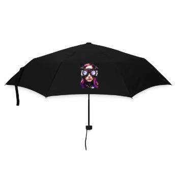 Steampunk Welt - Regenschirm (klein) - Schwarz - Vorne