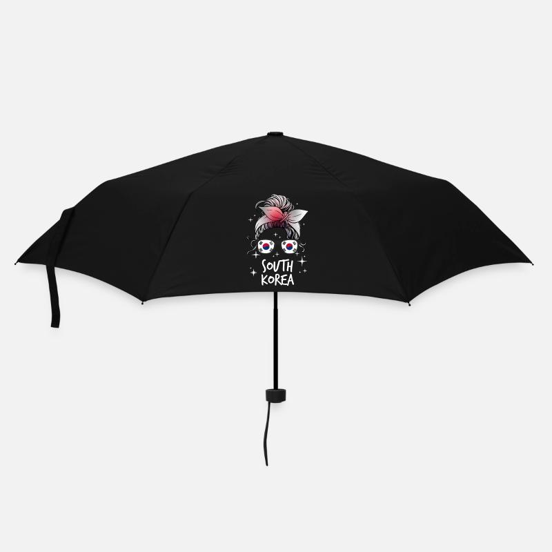 Südkorea - Regenschirm (klein) - Schwarz