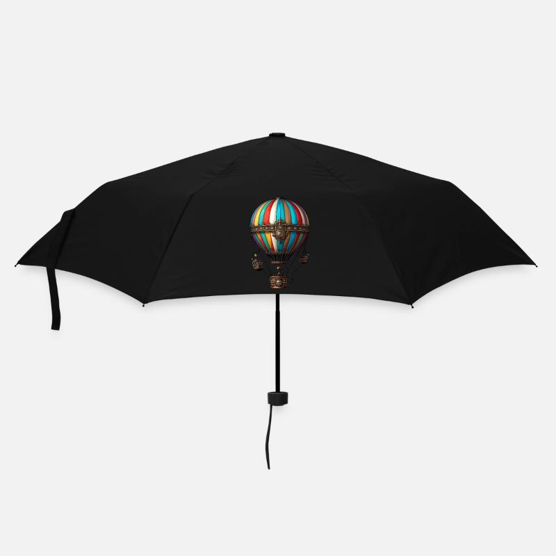 Heißluftballon - Regenschirm (klein) - Schwarz