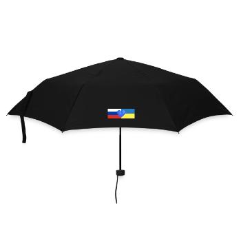 Liebe gewinnt Russland Ukraine - Regenschirm (klein) - Schwarz - Vorne