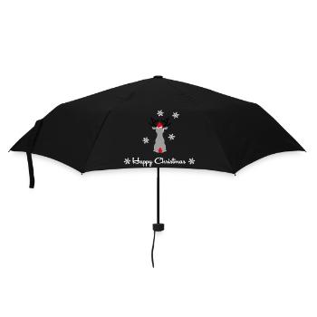 weihnachten - Regenschirm (klein) - Schwarz - Vorne