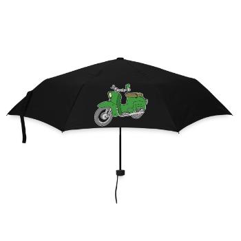 Grüne Schwalbe, Moped - Regenschirm (klein) - Schwarz - Vorne