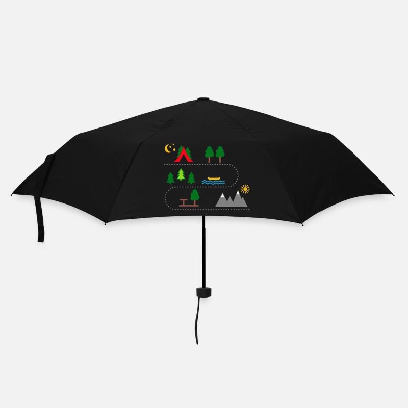camping - Regenschirm (klein) - Schwarz