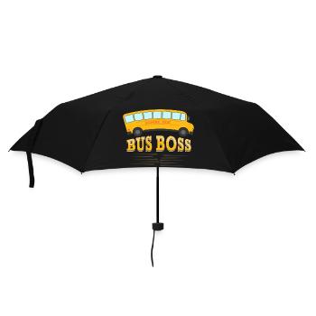 Bus Boss School Bus Driver Yellow Bus - Regenschirm (klein) - Schwarz - Vorne