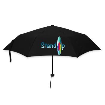 Stand up paddling lettering with paddle board - Umbrella (small) - black - Front