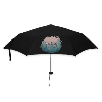 Petit Monstre pelote n°9 - Parapluie standard - noir - Devant