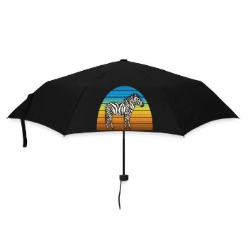 Zèbre - Parapluie standard - noir - Devant
