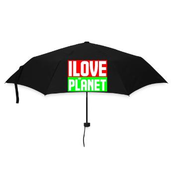 j'aime ma planète - Parapluie standard - noir - Devant