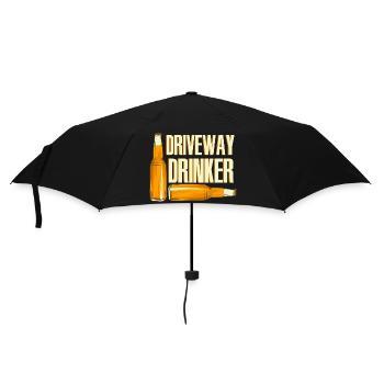 Driveway Drinker - Regenschirm (klein) - Schwarz - Vorne