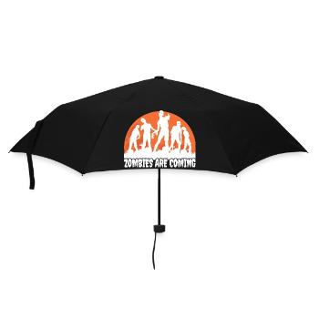 Zombies Are Coming Scary Horror Halloween Costume - Umbrella (small) - black - Front