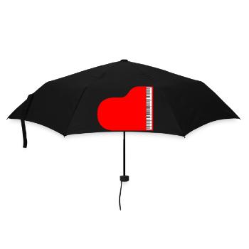 Piano à queue rouge - Parapluie standard - noir - Devant