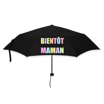 Bientôt maman, future maman, grossesse enceinte - Parapluie standard - noir - Devant