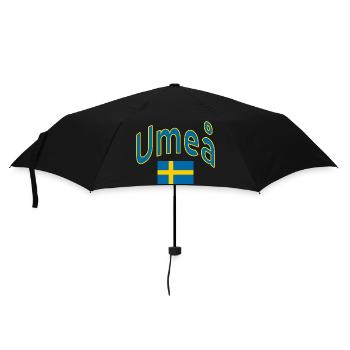 Umeå schweden flagge - Regenschirm (klein) - Schwarz - Vorne