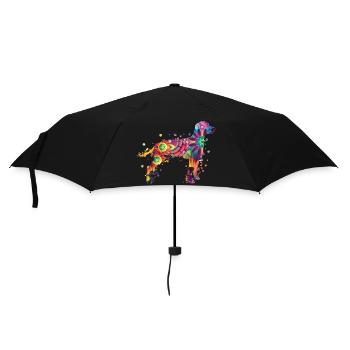 Weimaraner Jagdhund Geschenk für Hundeliebhaber - Regenschirm (klein) - Schwarz - Vorne