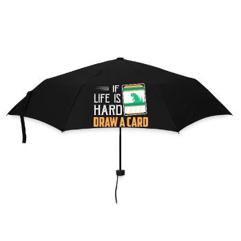 If Life Is Hard - Draw A Card Trading Cards Card C - Umbrella (small) - black - Front