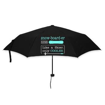 Snowboarder Definition - Regenschirm (klein) - Schwarz - Vorne