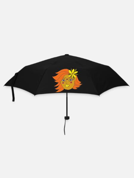 girl in summer - Regenschirm (klein) - Schwarz