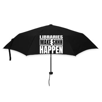 birthday birthday present literary bday better art - Umbrella (small) - black - Front