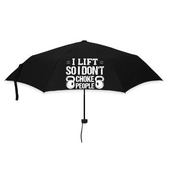 I Lift So I Don't Choke Workout Training Weight Li - Umbrella (small) - black - Front