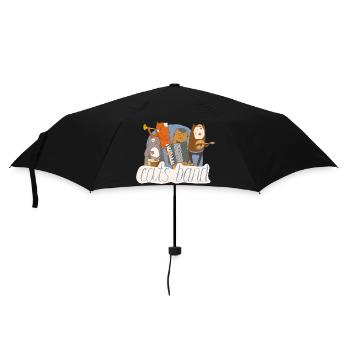 Katzen spielen Musik - Regenschirm (klein) - Schwarz - Vorne
