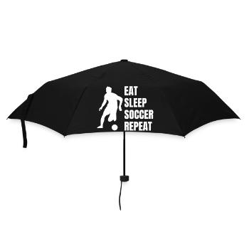 Fußballspieler Fußballdesign Fußballmannschaft - Regenschirm (klein) - Schwarz - Vorne