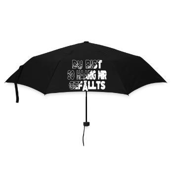 säugetier lustig weihnachten spruch cool - Regenschirm (klein) - Schwarz - Vorne